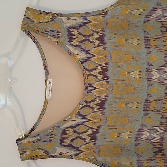 Soprano Sleeveless Print Blouse, Size Large - Picture 2 of 6